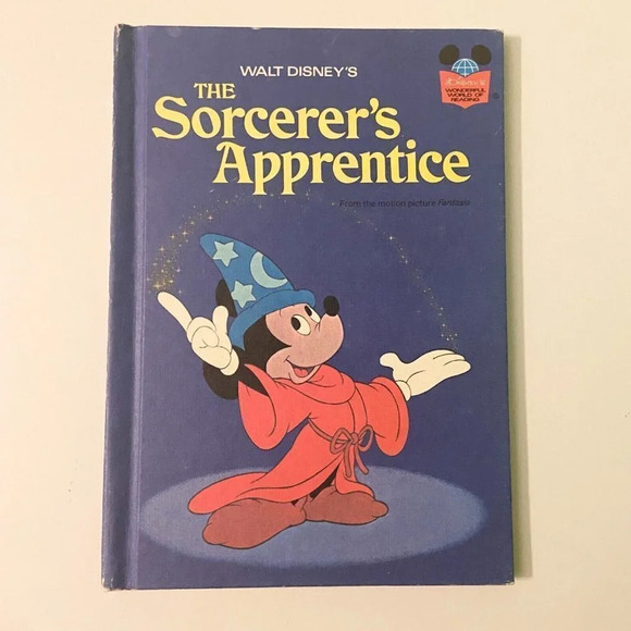 Vintage 1973 The Sorcerers Apprentice Disney World of  Reading Book HC - Picture 16 of 16
